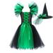 Tosmy Toddler Kids Baby Girl Clothes Magnificent Witch Black Gown With Hat Fancy Tutu Dress Up Party Tulle Dresses Clothes