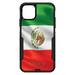 DistinctInk Case for iPhone 15 Pro MAX (6.7 Screen) - OtterBox Commuter Custom Black Case - Red White Green Mexican Flag Mexico