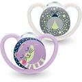 Twin Pack Dummy Soothers Nighttime Pink Cat