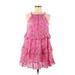 Fate Casual Dress - Popover: Pink Paisley Dresses - Women's Size Medium
