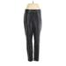 J.Crew Factory Store Faux Leather Pants - Low Rise: Black Bottoms - Women's Size Large