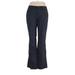 Dockers Khaki Pant Flared Leg Boyfriend: Blue Print Bottoms - Women's Size 10