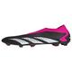 adidas Unisex Accuracy.3 Laceless Football Boots Firm G Shoes, Black/White/Team Shock Pink 2, 6 Women/5 Men