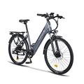 nakxus 26M208 e-bike, electric bike 26'' trekking bike e-city bike with 36V 12.5Ah lithium battery for long range up to 100KM, 250W motor, EU-compliant folding bike with app