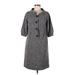 Ellen Tracy Casual Dress - Shirtdress: Gray Marled Dresses - Women's Size 6