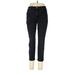 DG^2 by Diane Gilman Jeans - Mid/Reg Rise Skinny Leg Cropped: Black Bottoms - Women's Size 10 - Black Wash