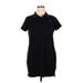 Tommy Hilfiger Casual Dress - Mini Collared Short sleeves: Black Color Block Dresses - Women's Size X-Large