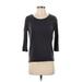 Zara Long Sleeve T-Shirt: Black Print Tops - Women's Size Small