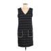 Max Studio Casual Dress - Shift V-Neck Sleeveless: Black Dresses - Women's Size Medium