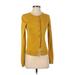 Ann Taylor LOFT Cardigan Sweater: Tan Print Sweaters & Sweatshirts - Women's Size X-Small