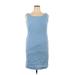 Anne Klein Casual Dress - Sheath: Blue Print Dresses - Women's Size 16