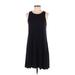 Old Navy Casual Dress - A-Line Crew Neck Sleeveless: Black Print Dresses - Women's Size Small Petite