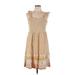 Maurices Casual Dress - A-Line Square Sleeveless: Tan Dresses - Women's Size X-Large