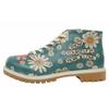 Stiefel DOGO "Shortcut Boots These Are Ma Nuts Damen Stiefeletten, Shortcut", Damen, Gr. 38, Normalschaft, blau (blau, beige), Lederimitat, Schuhe, Handgefertigt