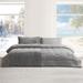 Opposites Attract - Coma Inducer® Oversized Comforter Set - Plush Chartreux Gray + Cooling Silver Gray