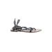 J.Crew Sandals: Black Print Shoes - Women's Size 10 - Open Toe