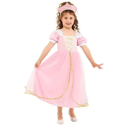 Kleinkinder-Kleid Prinzessin, rosa/weiß
