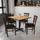 Flash Furniture HERCULES Ladder Back Wood Restaurant Accent Chair, Black Vinyl Seat/Walnut Wood Frame