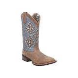 Women's Santa Fe Mid Calf Boot by Dan Post in Tan Blue Denim (Size 7 1/2 M)