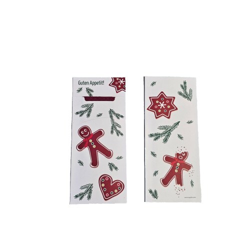 Pack4Food24 520 Bestecktaschen Serviettentaschen Weihnachten weiß 85x200mm Papier inkl. Serviette Bordeaux 33x33cm 2lg Image