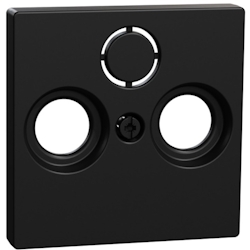 Merten System M, Zentralplatte Sat, schwarz matt, Aqua Plastic Image