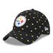 Girls Toddler Black Pittsburgh Steelers Hearts 9TWENTY Adjustable Hat