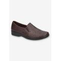 Wide Width Women's Eternity Casual Flat by Easy Street in Brown Woven (Size 8 W)