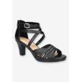 Wide Width Women's Crissa Casual Sandal by Easy Street in Black (Size 10 W)