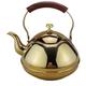 Stove Top Kettle Tea Kettle Stainless Steel Tea Kettle with Tea Strainer, Gas Induction Cooker Teapot Tea Kettle Anti-Scald Handle Teapot for Gas Hob (Color : Gold, Size : 2L)