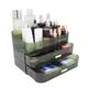 Womanht Makeup Organizer with 2 Drawers, Cosmetics Organizer for Bedroom and Bathroom Vanity Countertops, Large Capacity Cosmetic Storage Box for Skincare Cream Perfume Lipstick Dresser Counter-Green