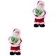 ibasenice 2 Pcs Musical Santa Claus Christmas Plush Toys Singing and Dancing Toy Christmas Santa Doll Christmas Stuffed Animal Electric Dancing Toy Goody Bag Toys Saxophone Baby Cloth Child