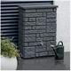 Technik Maurano 300L Charcoal Stone Wall Style Water Butt Tank - Outdoor Garden Irrigation - Rainwater Harvesting