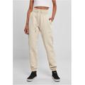 Jogginghose URBAN CLASSICS "Urban Classics Damen Ladies Organic High Waist Sweat Pants" Gr. XXL, US-Größen, beige (softseagrass) Damen Hosen Freizeithosen