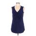 Grace Elements Sleeveless Top Blue Tops - Women's Size Large