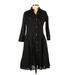 Lauren by Ralph Lauren Casual Dress - A-Line Collared 3/4 sleeves: Black Solid Dresses - Women's Size P