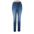 Chaps Jeggings - Mid/Reg Rise Skinny Leg Boyfriend: Blue Bottoms - Women's Size 10 Tall - Sandwash