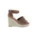 Torrid Wedges: Espadrille Platform Boho Chic Brown Print Shoes - Women's Size 7 Plus - Open Toe