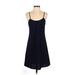 NANETTE Nanette Lepore Casual Dress - A-Line Scoop Neck Sleeveless: Blue Solid Dresses - Women's Size 2