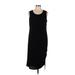 Green Envelope Casual Dress - Sheath: Black Solid Dresses - Women's Size Large