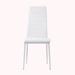 Latitude Run® Metal Side Chair in Faux Leather/Upholstered/Metal in White | 38.6 H x 16.5 W x 19.8 D in | Wayfair D15232C7C81F4317ADDE1357030C4060