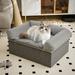 Tucker Murphy Pet™ Luxury Dog Sofa Bed Velvet Pet Couch w/ Storage Box For Small Medium Dogs, Cats, Small Animals Suede in Gray | Wayfair