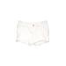 Jessica Simpson Denim Shorts: White Solid Bottoms - Women's Size 6 - Light Wash