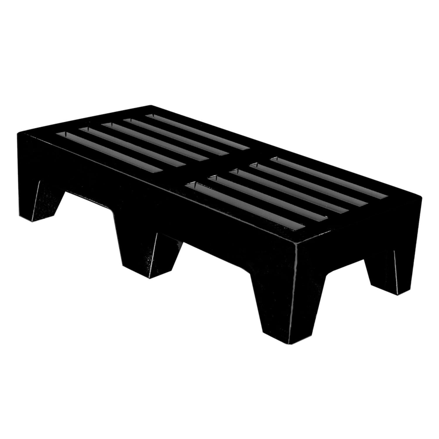 Winholt DPLSQ-3-1222-BK 36" Stationary Dunnage Rack w/ 2200 lb Capacity, Plastic, Black