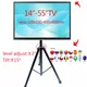 DLS-12MT new Universal 14"-55" height adjustable 50kg tilt LCD tv floor tripod stand VESA 400X400