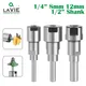 LAVIE 1 pc 1/4" 8mm 12mm 1/2" Shank Router Bit Extension Rod Collet Engraving Machine Extension