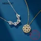 Sterling Silver 925 Heart Necklace Four Leaf Clover Magnetic Pendant Chain Necklace for Women's