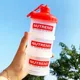 Portable Protein Powder Box Funnel Powder Box Fitness Supplement Bottle Handle Layered Storage