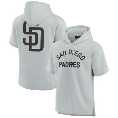 Unisex Fanatics San Diego Padres Elements Kapuzenpullover aus superweichem Fleece, grau, kurzärmlig Image