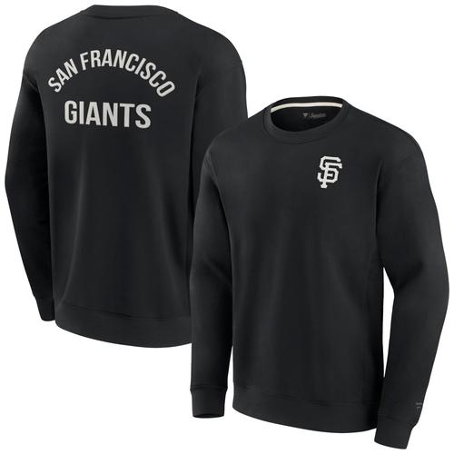 Unisex Fanatics San Francisco Giants Superweiches Pullover-Sweatshirt mit Rundhalsausschnitt, Schwarz