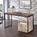 Weathered Oak Black Home Office Computer Wooden Top Desk